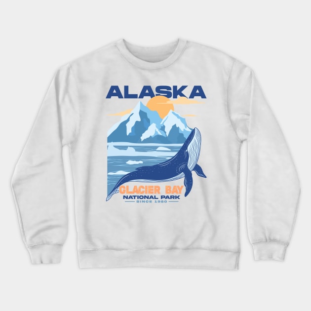 Glacier Bay National Park Crewneck Sweatshirt by Sachpica